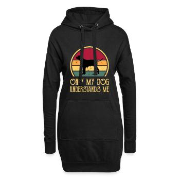 Grand Anglo Francais Tricolore Hundesilhouette - Hoodie-Kleid - Schwarz - Vorne