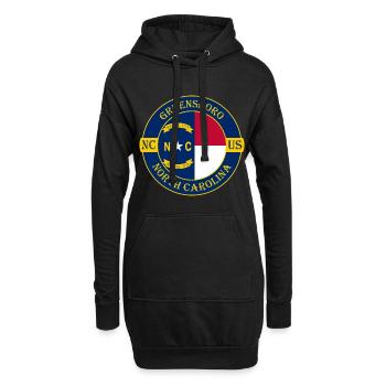 Greensboro North Carolina Flagge USA Reise Souvenir - Hoodie-Kleid - Schwarz - Vorne
