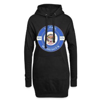 St. Paul Minnesota Flag USA Travel Souvenir Badge - Sweat-shirt à capuche long Femme - noir - Devant