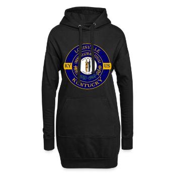 Louisville Kentucky drapeau USA voyage souvenir badge - Sweat-shirt à capuche long Femme - noir - Devant
