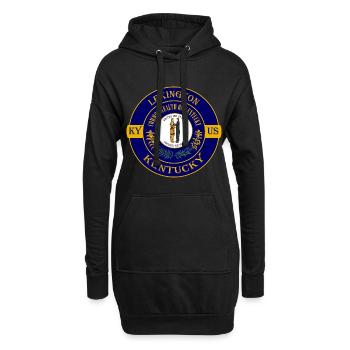 Lexington Kentucky Flagge USA Reise Souvenir Abzeichen - Hoodie-Kleid - Schwarz - Vorne