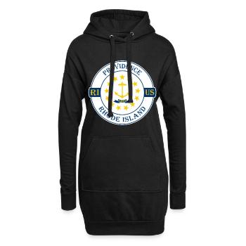 Providence Rhode Island Flag USA Souvenir Badge - Sweat-shirt à capuche long Femme - noir - Devant