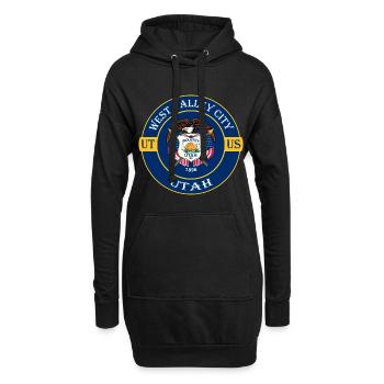 West Valley City Utah Flagge USA Souvenir Abzeichen - Hoodie-Kleid - Schwarz - Vorne