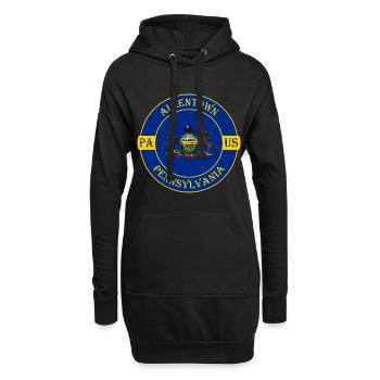 Allentown Pennsylvania Flagge USA Souvenir Abzeichen - Hoodie-Kleid - Schwarz - Vorne