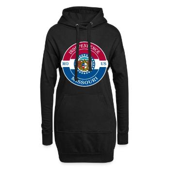 Independence Missouri Flag USA Souvenir Badge - Sweat-shirt à capuche long Femme - noir - Devant