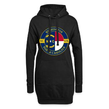 Wilmington North Carolina Flagge USA Reisesouvenir - Hoodie-Kleid - Schwarz - Vorne