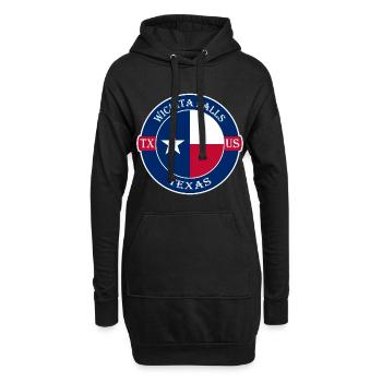 Wichita Falls Texas Flagge USA Reise Souvenir Abzeichen - Hoodie-Kleid - Schwarz - Vorne