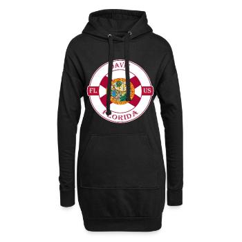 Davie Florida Flagge USA Reise Souvenir Abzeichen - Hoodie-Kleid - Schwarz - Vorne