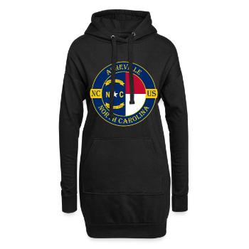 Logo souvenir du drapeau de la Caroline du Nord d’Asheville aux États-Unis - Sweat-shirt à capuche long Femme - noir - Devant