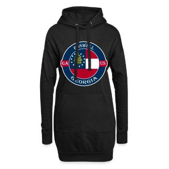 Roswell Georgia Flag USA Travel Souvenir Badge - Sweat-shirt à capuche long Femme - noir - Devant
