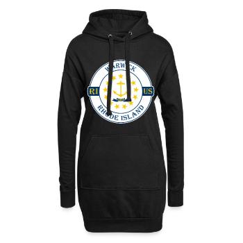 Warwick Rhode Island Flag USA Souvenir Badge - Sweat-shirt à capuche long Femme - noir - Devant