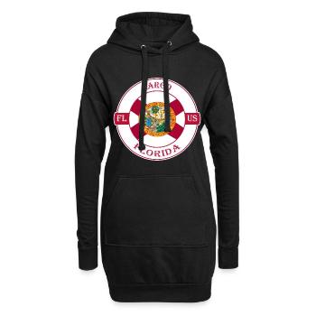 Largo Florida Flagge USA Reise Souvenir Abzeichen - Hoodie-Kleid - Schwarz - Vorne