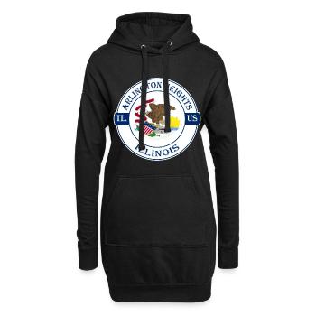 Arlington Heights Illinois Flag USA Souvenir - Sweat-shirt à capuche long Femme - noir - Devant