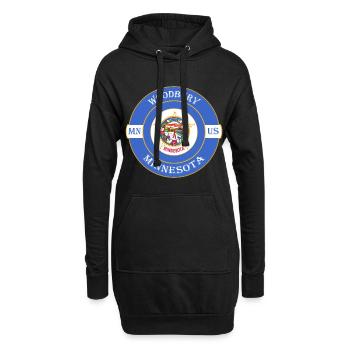 Woodbury Minnesota Flag USA Travel Souvenir Badge - Sweat-shirt à capuche long Femme - noir - Devant