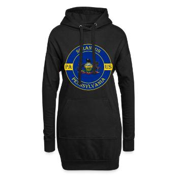 Scranton Pennsylvania Flagge USA Souvenir Abzeichen - Hoodie-Kleid - Schwarz - Vorne