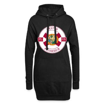 Weston Florida Flag USA Travel Souvenir Badge - Sweat-shirt à capuche long Femme - noir - Devant