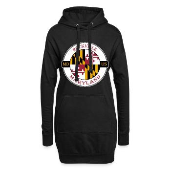 Rockville Maryland Flagge USA Reise Souvenir Abzeichen - Hoodie-Kleid - Schwarz - Vorne
