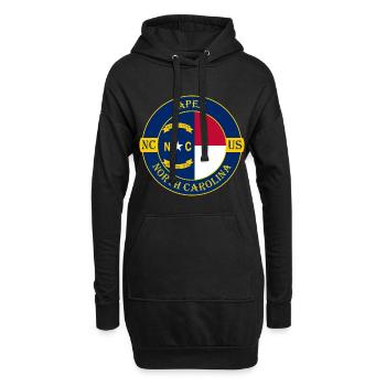 Apex North Carolina Flagge USA Reise Souvenir Abzeichen - Hoodie-Kleid - Schwarz - Vorne