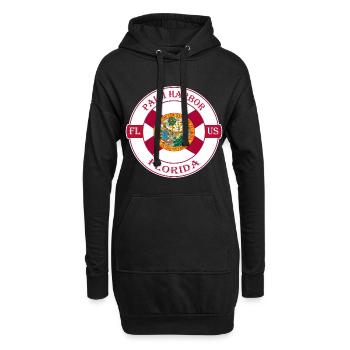 Palm Harbor Florida Flagge USA Reise Souvenir Abzeichen - Hoodie-Kleid - Schwarz - Vorne