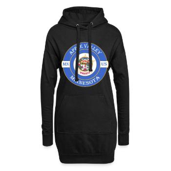Apple Valley Minnesota Flag USA Souvenir Badge - Sweat-shirt à capuche long Femme - noir - Devant