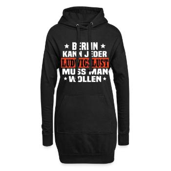 Ludwigslust - Hoodie-Kleid - Schwarz - Vorne