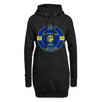 Aloha Oregon Flagge USA Reise Souvenir Abzeichen - Hoodie-Kleid - Schwarz - Vorne
