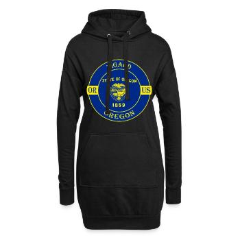 Tigard Oregon Flagge USA Reise Souvenir Abzeichen - Hoodie-Kleid - Schwarz - Vorne