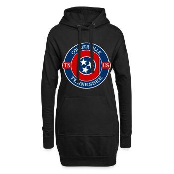 Collierville Tennessee Flag USA Souvenir Badge - Sweat-shirt à capuche long Femme - noir - Devant
