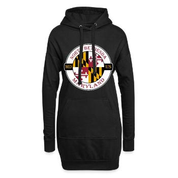 North Bethesda Maryland Flagge USA Souvenir Abzeichen - Hoodie-Kleid - Schwarz - Vorne