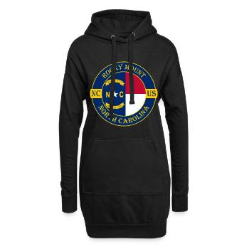 Rocky unt North Carolina Flag USA Souvenir - Sweat-shirt à capuche long Femme - noir - Devant
