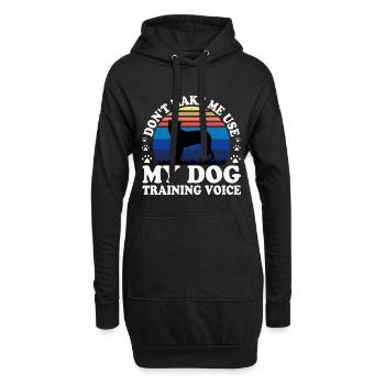 Blue Heeler Dog Lover Silhouette Vintage Sunset - Sweat-shirt à capuche long Femme - noir - Devant