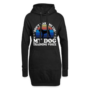 Irish Terrier Hund Liebhaber Silhouette Vintage Sonnenuntergang - Hoodie-Kleid - Schwarz - Vorne
