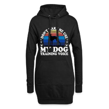 Rampur Greyhound Dog Lover Silhouette Retro Sunset - Sweat-shirt à capuche long Femme - noir - Devant