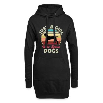 Ariege Pointer Hund Lover Silhouette Vintage Sonnenuntergang - Hoodie-Kleid - Schwarz - Vorne