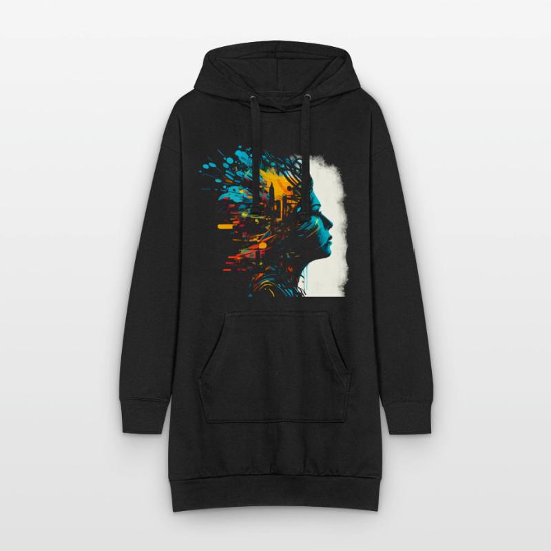 Psychedelic Artwork - Open Mind Hoodie Dress