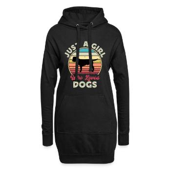 Border Terrier Dog Lover Silhouette Vintage Sunset - Sweat-shirt à capuche long Femme - noir - Devant
