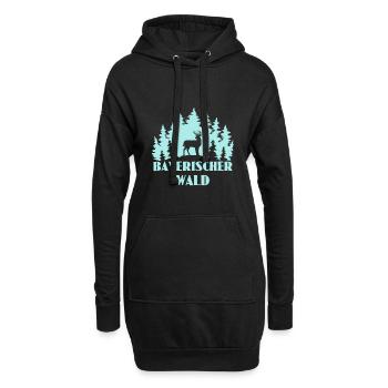Bayrischer Wald - Hoodie-Kleid - Schwarz - Vorne