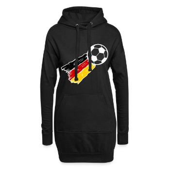 Die deutsche Fußball Rakete - Hoodie-Kleid - Schwarz - Vorne