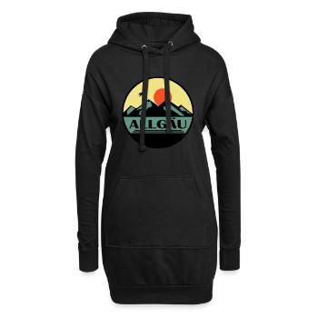 Allgäu - Hoodie-Kleid - Schwarz - Vorne