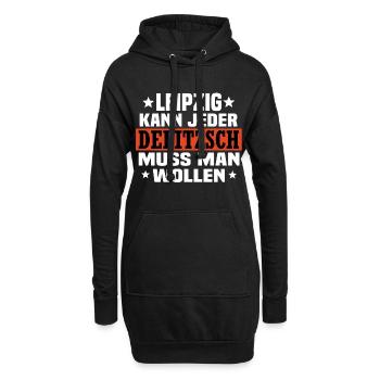 Delitzsch - Hoodie-Kleid - Schwarz - Vorne