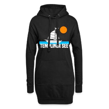 Templiner See - Hoodie-Kleid - Schwarz - Vorne