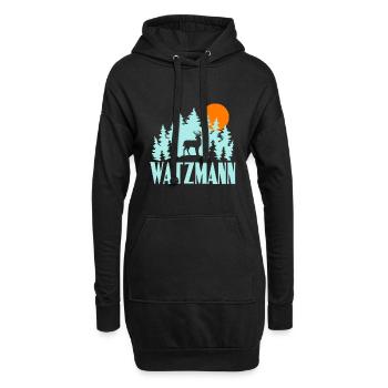 Watzmann - Hoodie-Kleid - Schwarz - Vorne