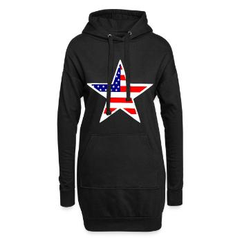 Le rêve américain - Sweat-shirt à capuche long Femme - noir - Devant