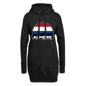 Almere Pays-Bas Flag Skyline Silhouette Voyage - Sweat-shirt à capuche long Femme - noir - Devant