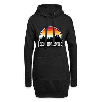 Belo Horizonte Brésil Flag Skyline Souvenir de voyage - Sweat-shirt à capuche long Femme - noir - Devant
