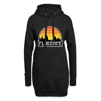 Florenz Italien Flagge Skyline Reisesouvenir - Hoodie-Kleid - Schwarz - Vorne
