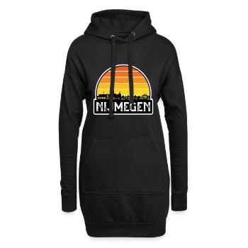 Nimègue Pays-Bas Flag Skyline Souvenir de voyage - Sweat-shirt à capuche long Femme - noir - Devant