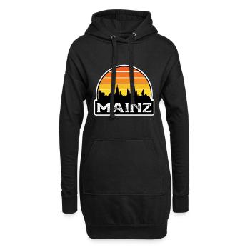 Mayence Allemagne Flag Skyline Souvenir de voyage - Sweat-shirt à capuche long Femme - noir - Devant