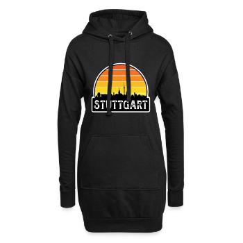 Stuttgart Deutschland Flagge Skyline Reisesouvenir - Hoodie-Kleid - Schwarz - Vorne