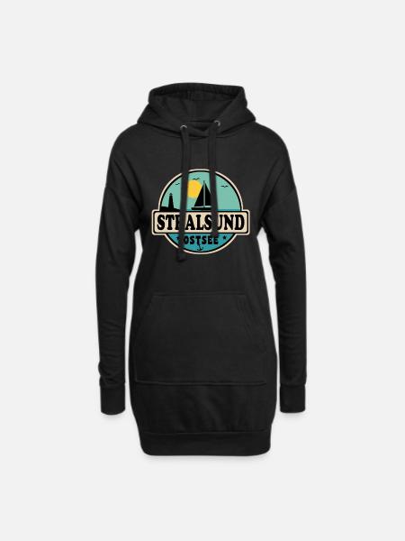 Stralsund - Hoodie-Kleid - Schwarz